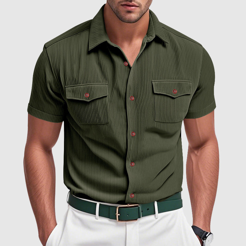 Olivia Sydney - Elegant Corduroy Shirt for Men