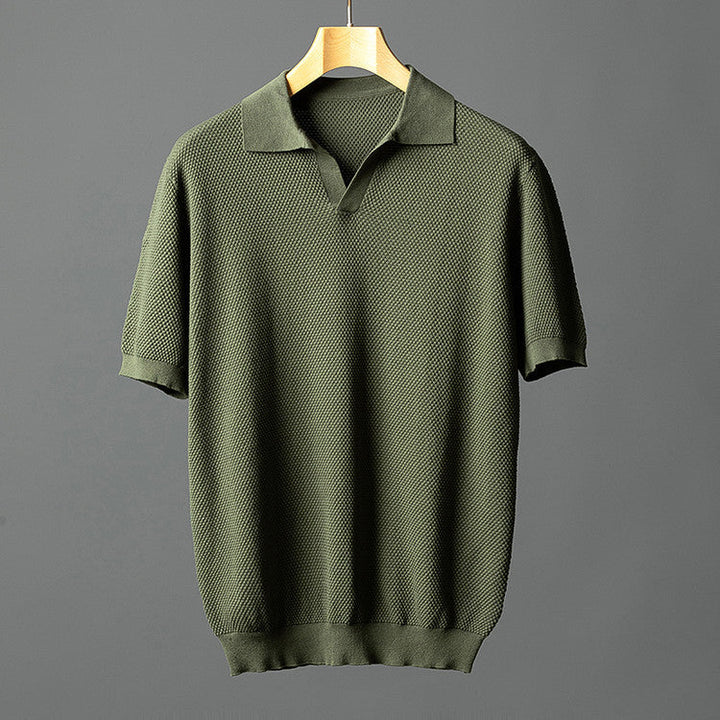 Olivia Sydney - Elegant Cotton Knit Polo Shirt