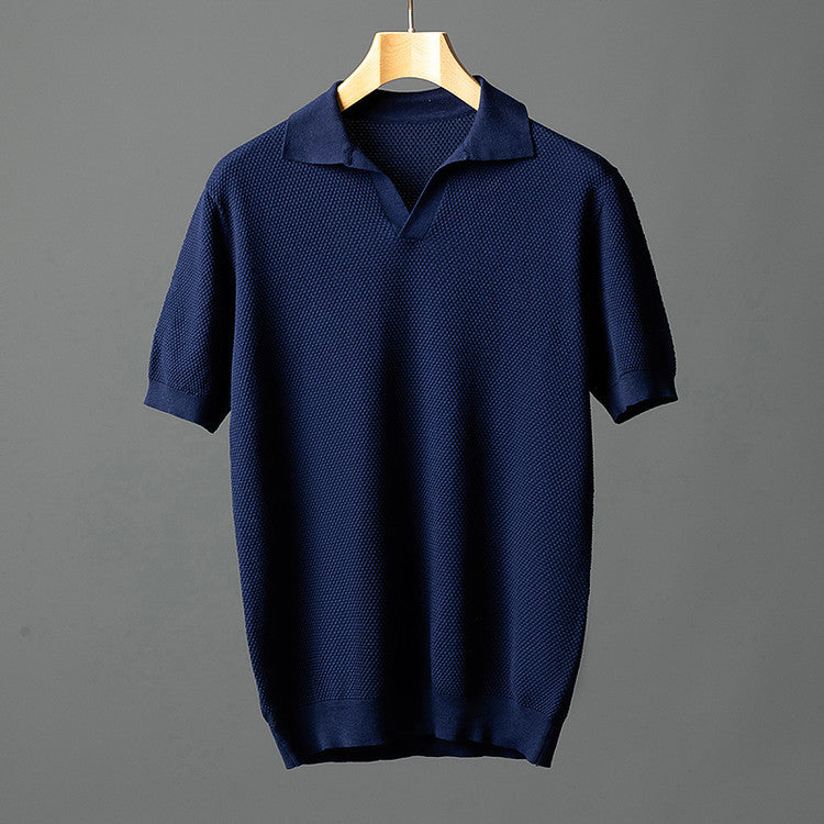 Olivia Sydney - Elegant Cotton Knit Polo Shirt