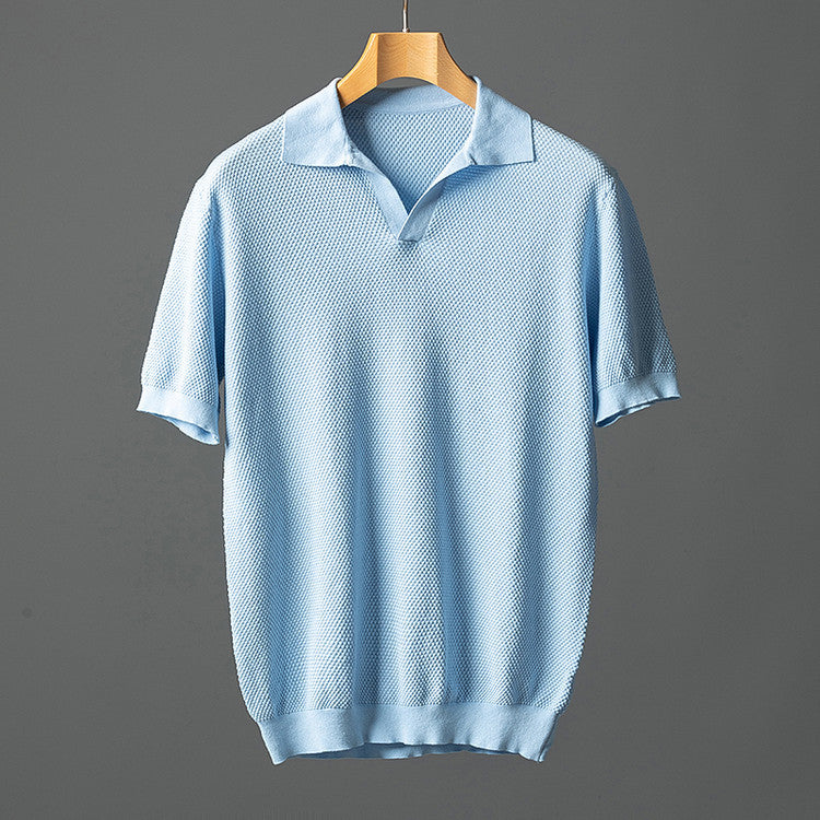 Olivia Sydney - Elegant Cotton Knit Polo Shirt