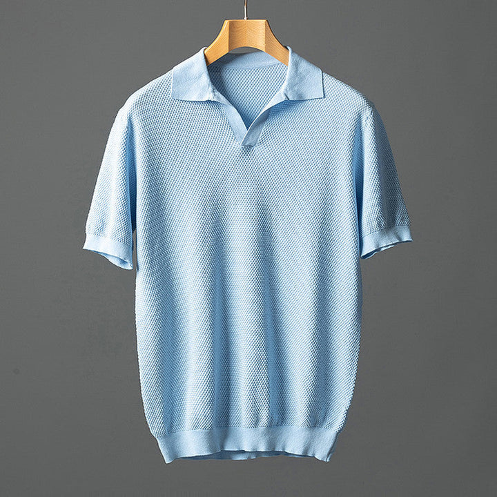 Olivia Sydney - Elegant Cotton Knit Polo Shirt