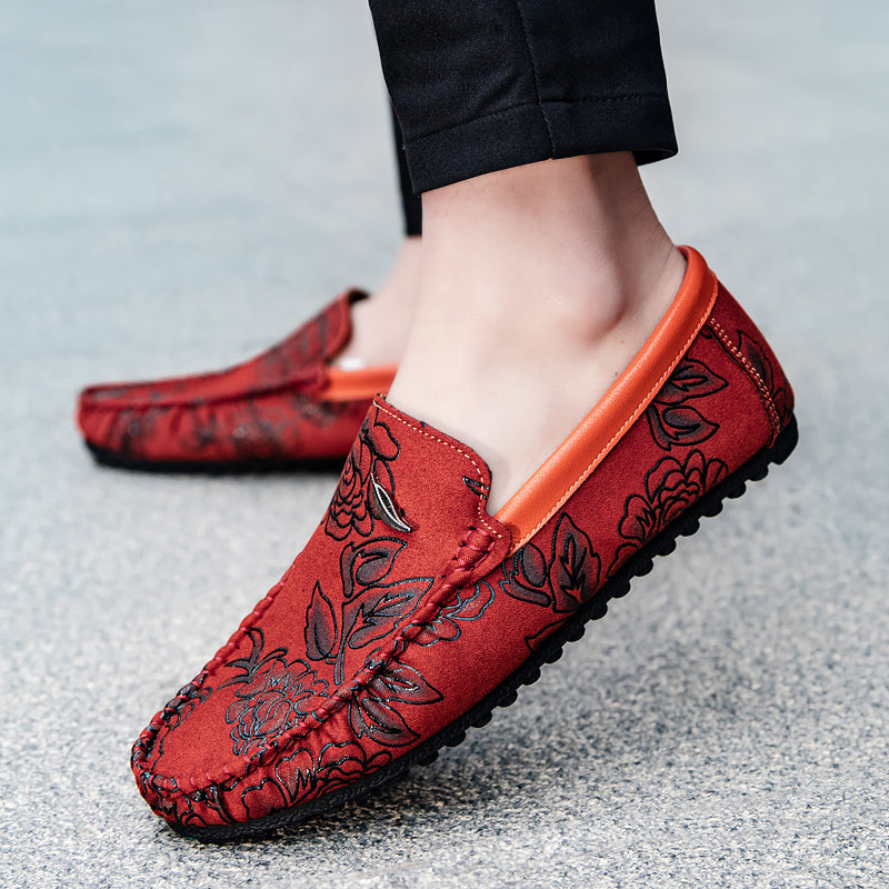 Olivia Sydney - Floral Leather Loafers