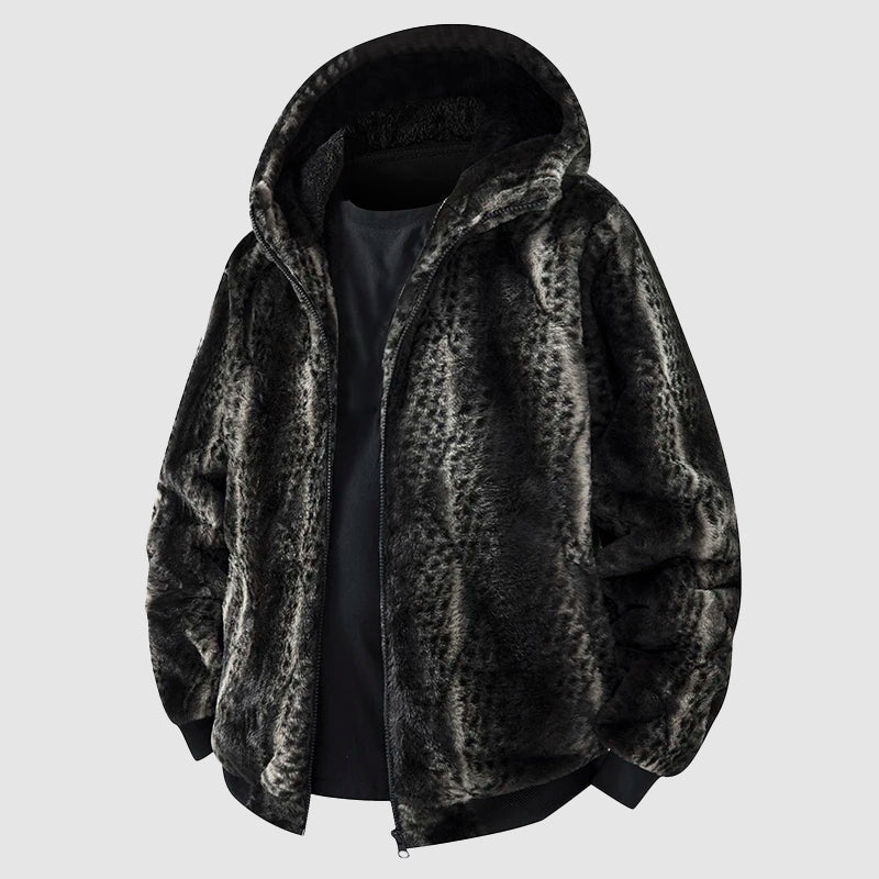 Olivia Sydney - Men's Faux Fur Hooded Coat