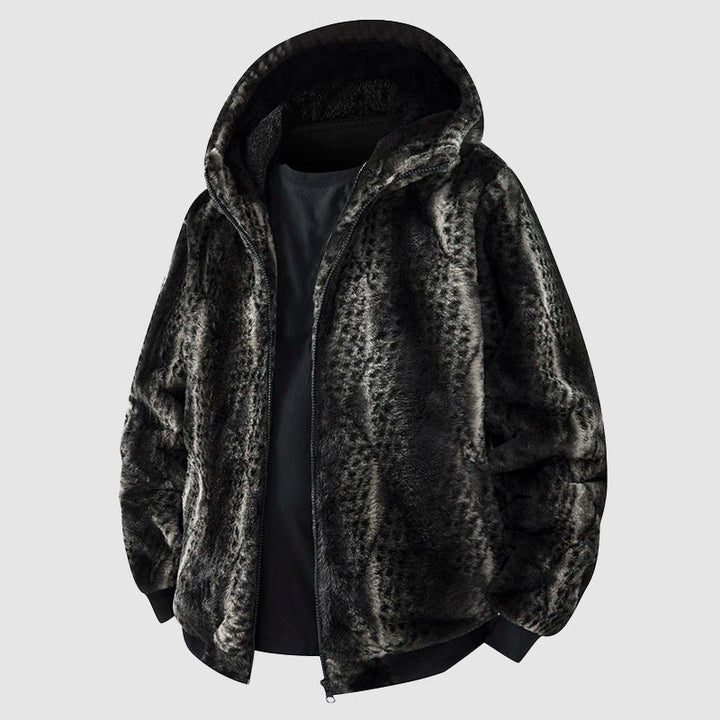 Olivia Sydney - Men's Faux Fur Hooded Coat