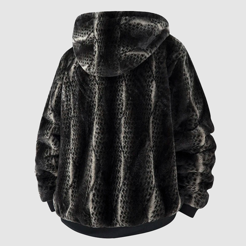Olivia Sydney - Men's Faux Fur Hooded Coat