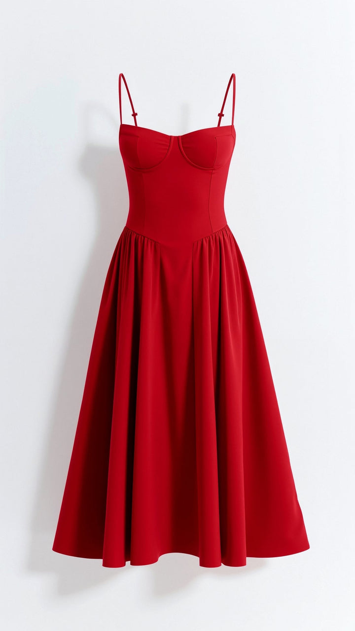 Olivia Sydney - Structured Bodice Midi Dress