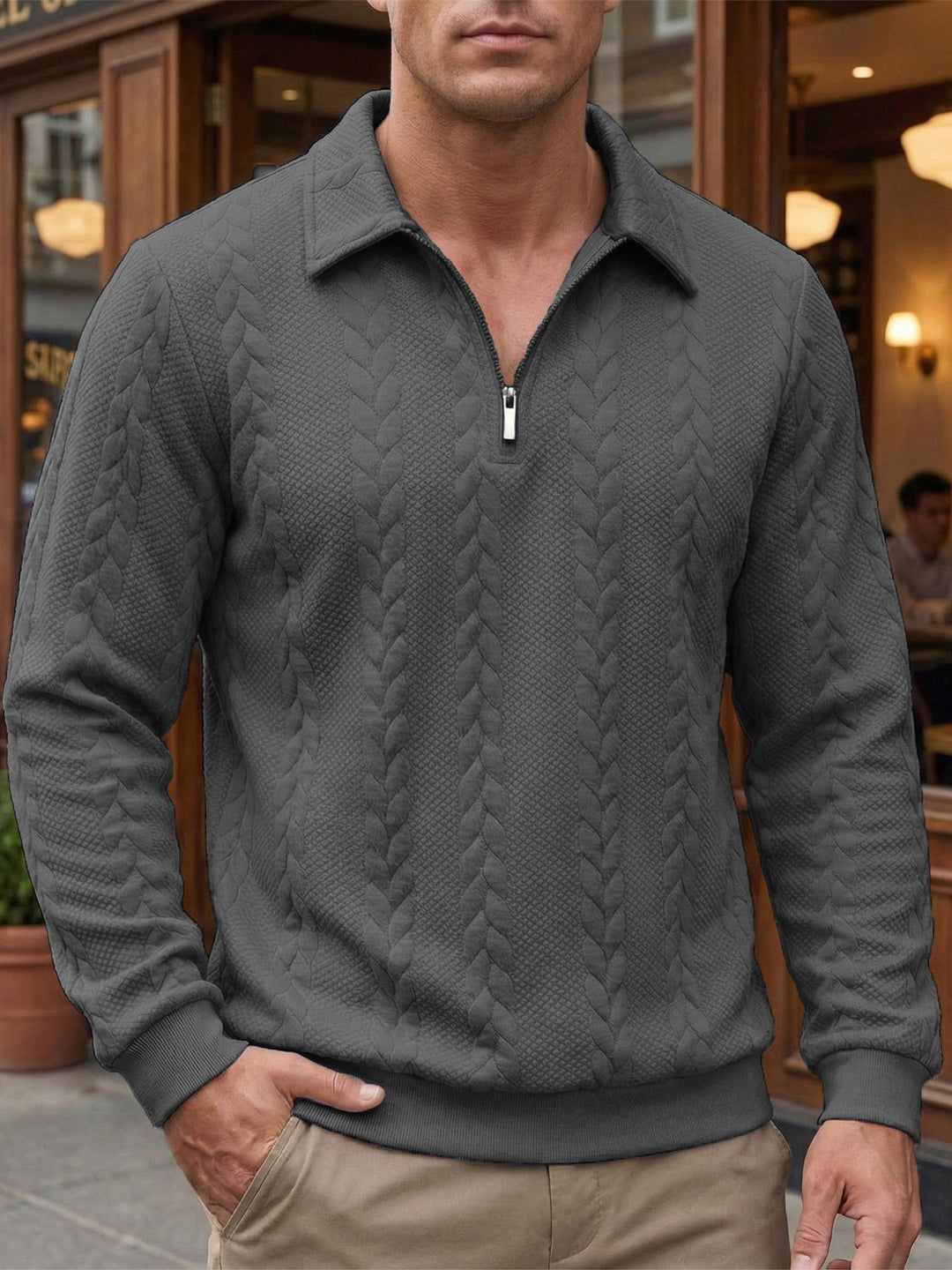 Olivia Sydney - Zippered Italian Sweater