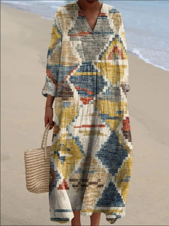 Olivia Sydney - Bohemian-Inspired Dress with Ethnic Prints