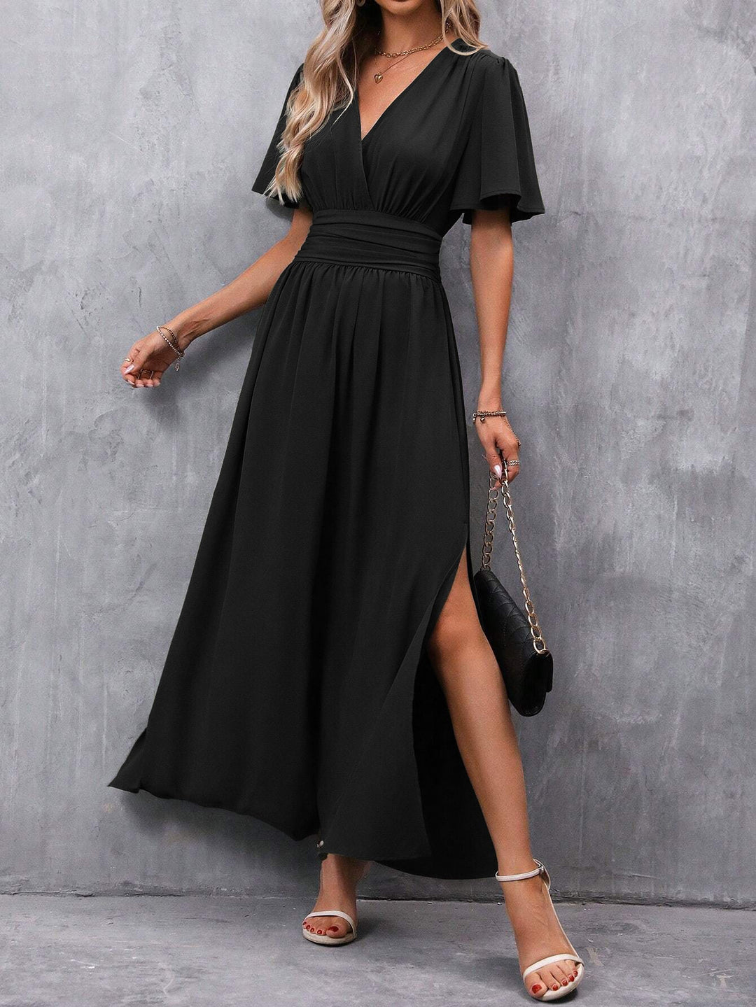 Olivia Sydney - Elegant Black Maxi Dress