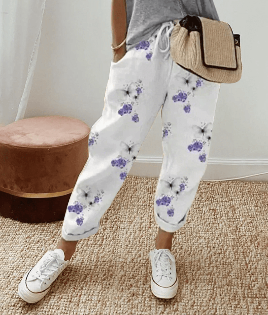 Olivia Sydney - Casual Style Pants with Modern Print