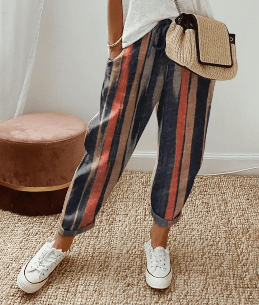 Olivia Sydney - Casual Style Pants with Modern Print