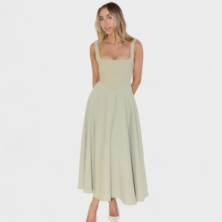Olivia Sydney - Square Neck Midi Dress