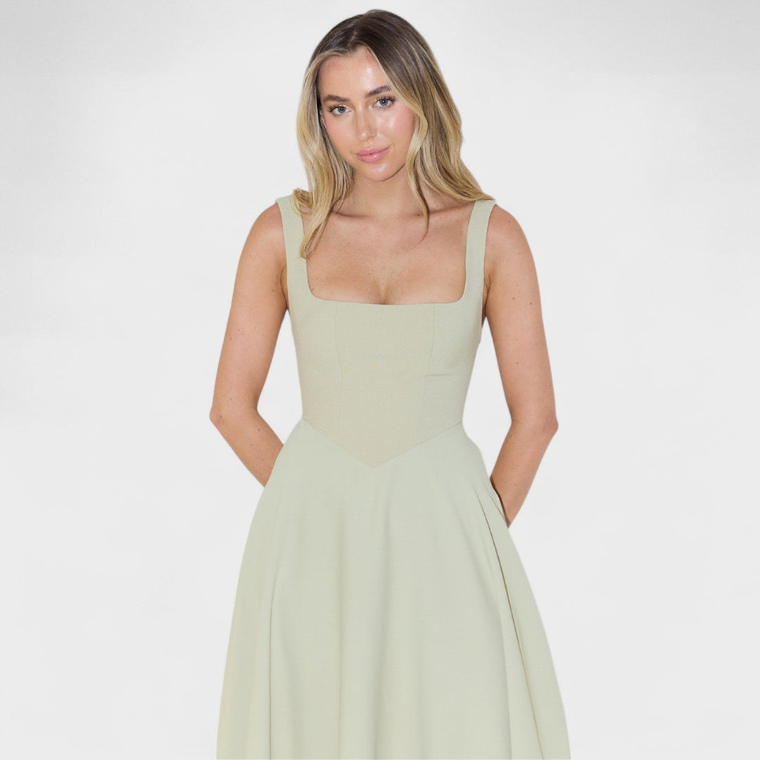Olivia Sydney - Square Neck Midi Dress