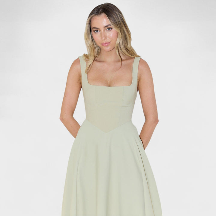 Olivia Sydney - Square Neck Midi Dress