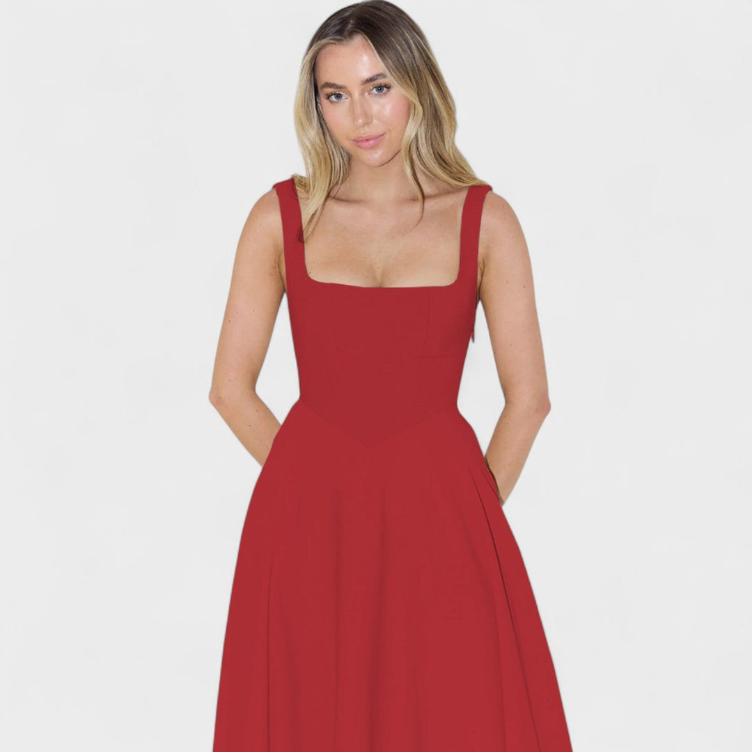 Olivia Sydney - Square Neck Midi Dress