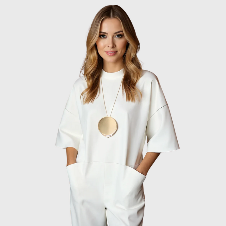 Olivia Sydney - Elegant Short Sleeve Jumpsuit