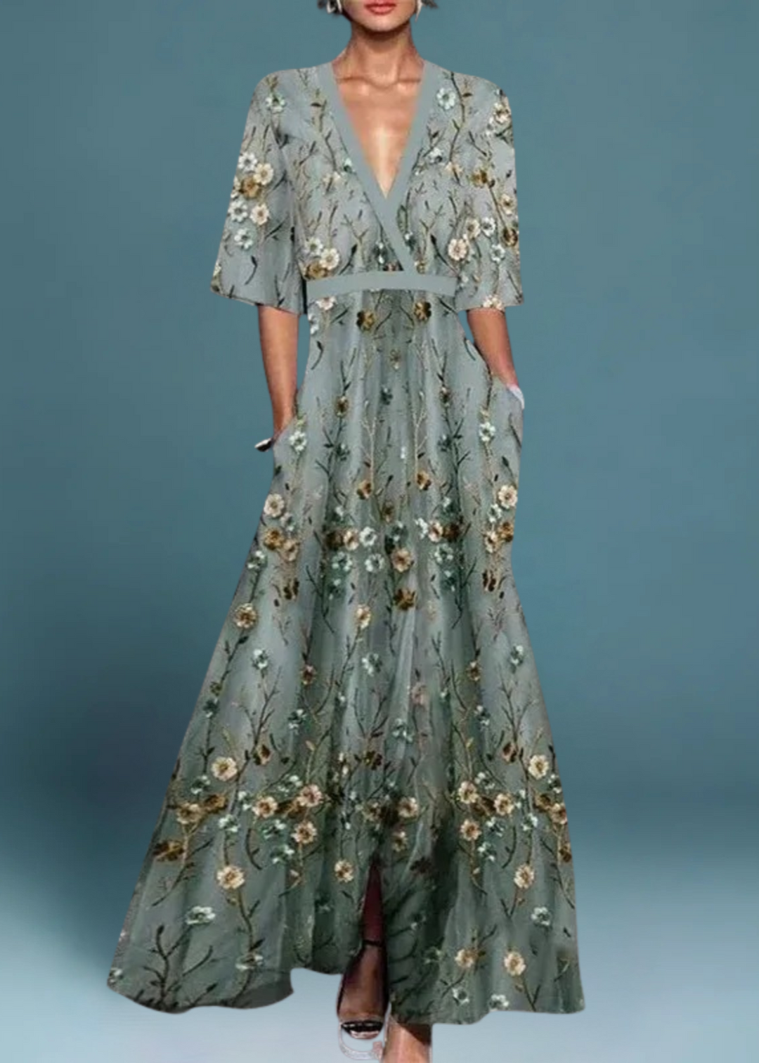 Olivia Sydney - Elegant Floral Maxi Dress