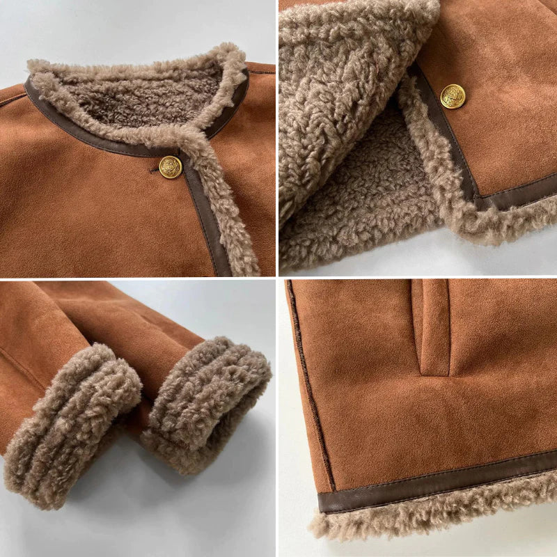“Olivia Sydney - Lilian-Thouram Sherpa Trim Coat”