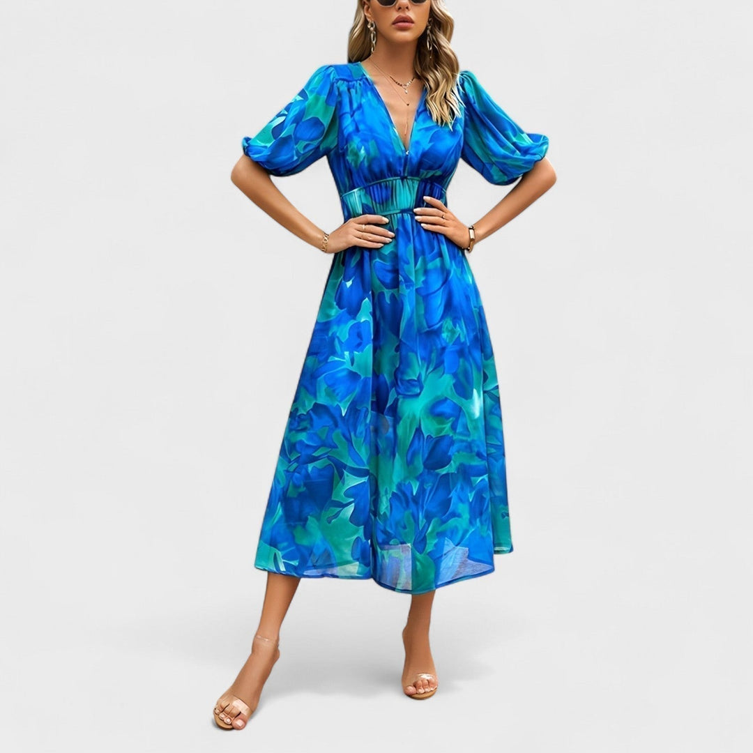 Olivia Sydney - Elegant Floral Midi Dress
