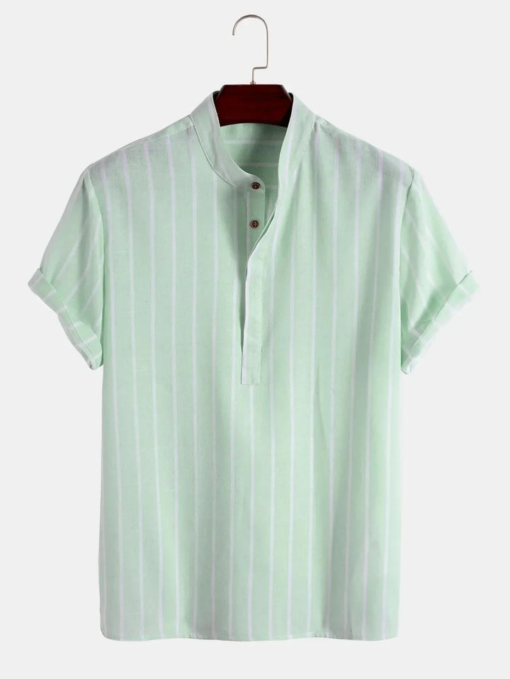 Olivia Sydney - Elegant Striped Short Sleeve Shirt