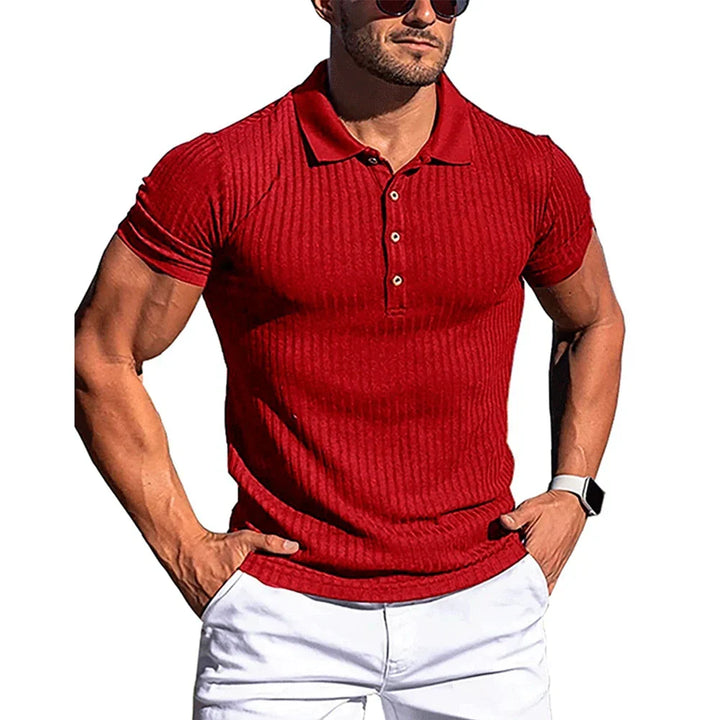 Olivia Sydney - Elegant Striped Polo Shirt