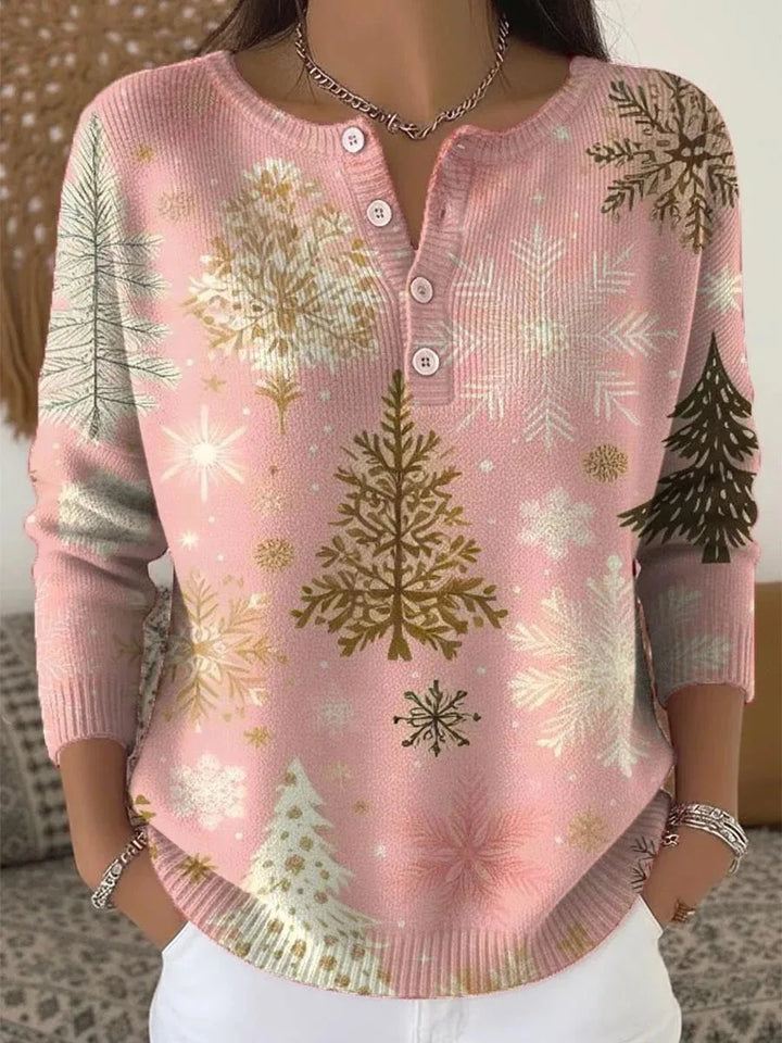 Olivia Sydney - Festive Print Warm Christmas Sweater
