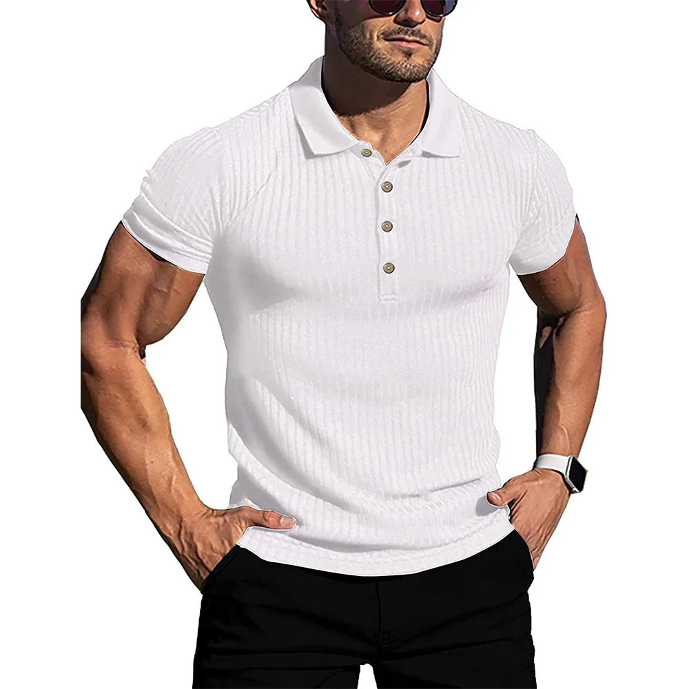 Olivia Sydney - Elegant Striped Polo Shirt