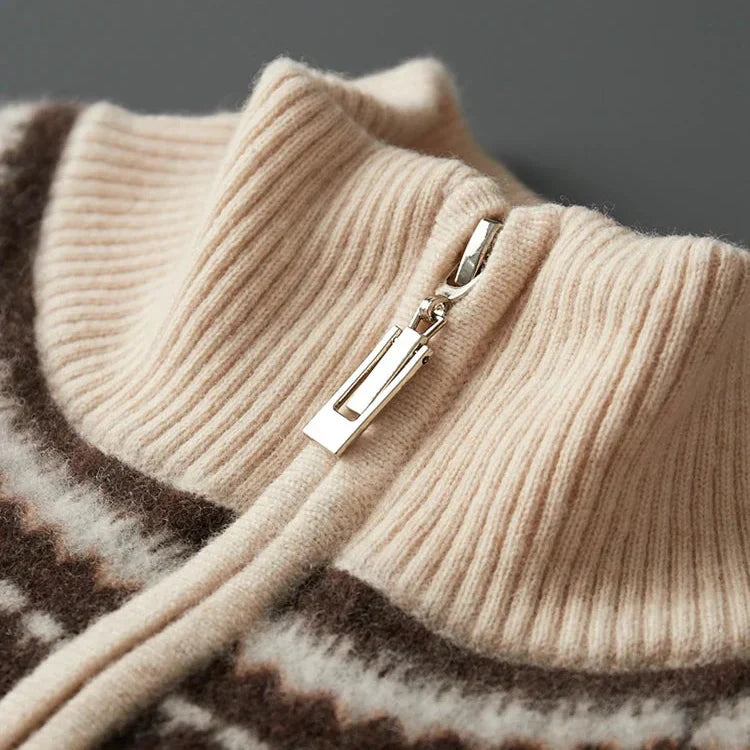Olivia Sydney - Elegant Cashmere Zip-Up Sweater