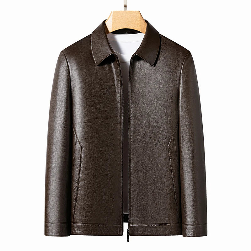 Olivia Sydney - Elegant Leather Coat for Men