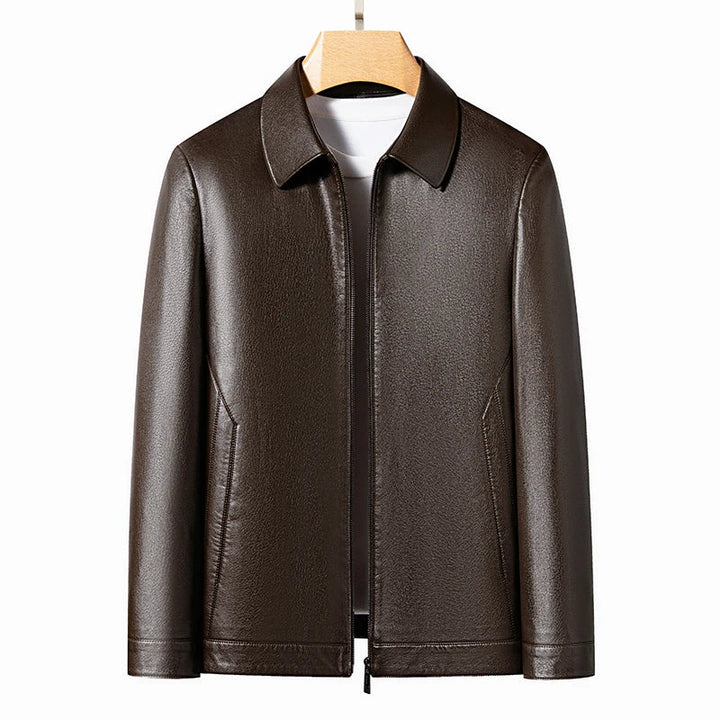 Olivia Sydney - Elegant Leather Coat for Men