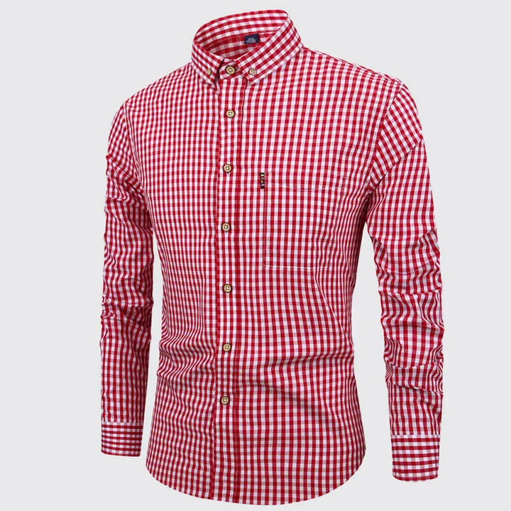 Olivia Sydney - Elegant Plaid Cotton Shirt