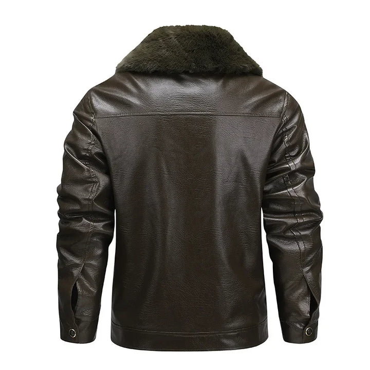 Olivia Sydney - Thickened Fleece Leather Jacket