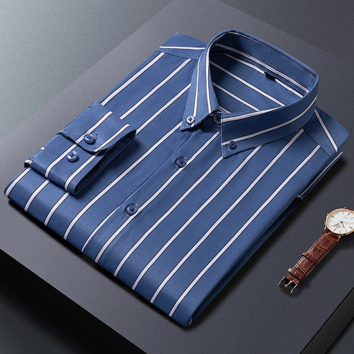 Olivia Sydney - Elegant Striped Men's Shirt