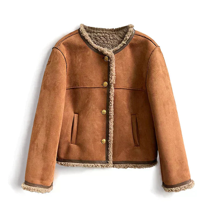 “Olivia Sydney - Lilian-Thouram Sherpa Trim Coat”