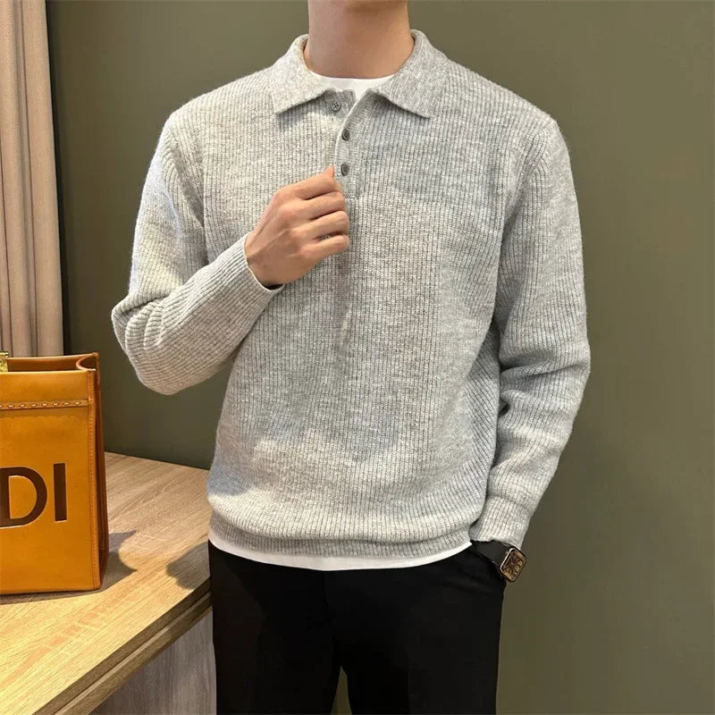 Olivia Sydney - Elegant Knit Polo Sweater
