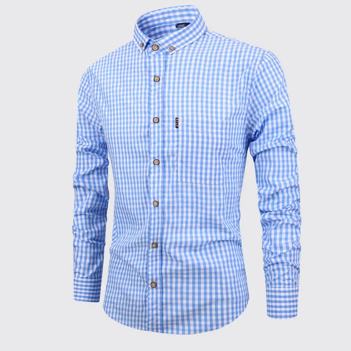 Olivia Sydney - Elegant Plaid Cotton Shirt