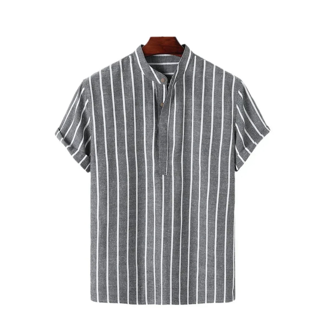 Olivia Sydney - Elegant Striped Short Sleeve Shirt