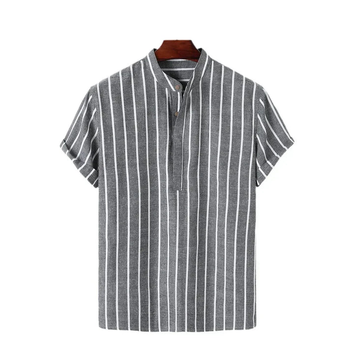 Olivia Sydney - Elegant Striped Short Sleeve Shirt