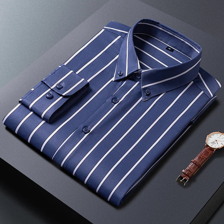 Olivia Sydney - Elegant Striped Men's Shirt