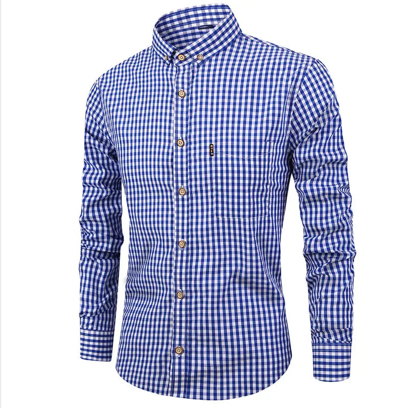 Olivia Sydney - Elegant Plaid Cotton Shirt