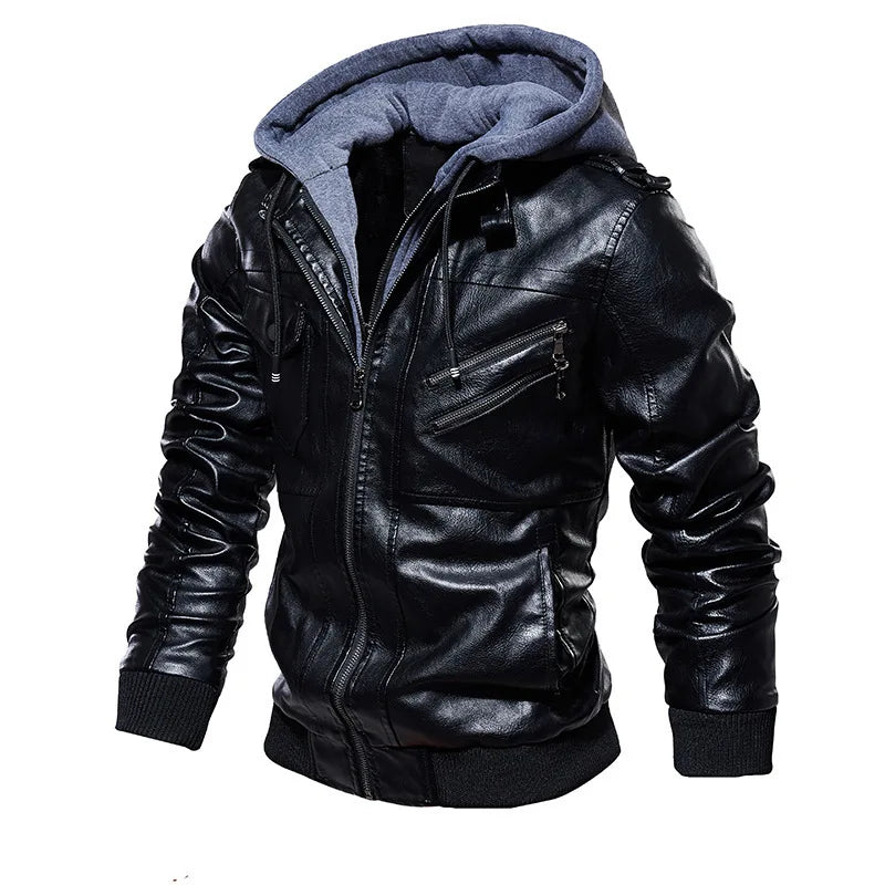 Olivia Sydney - Hooded Leather Jacket