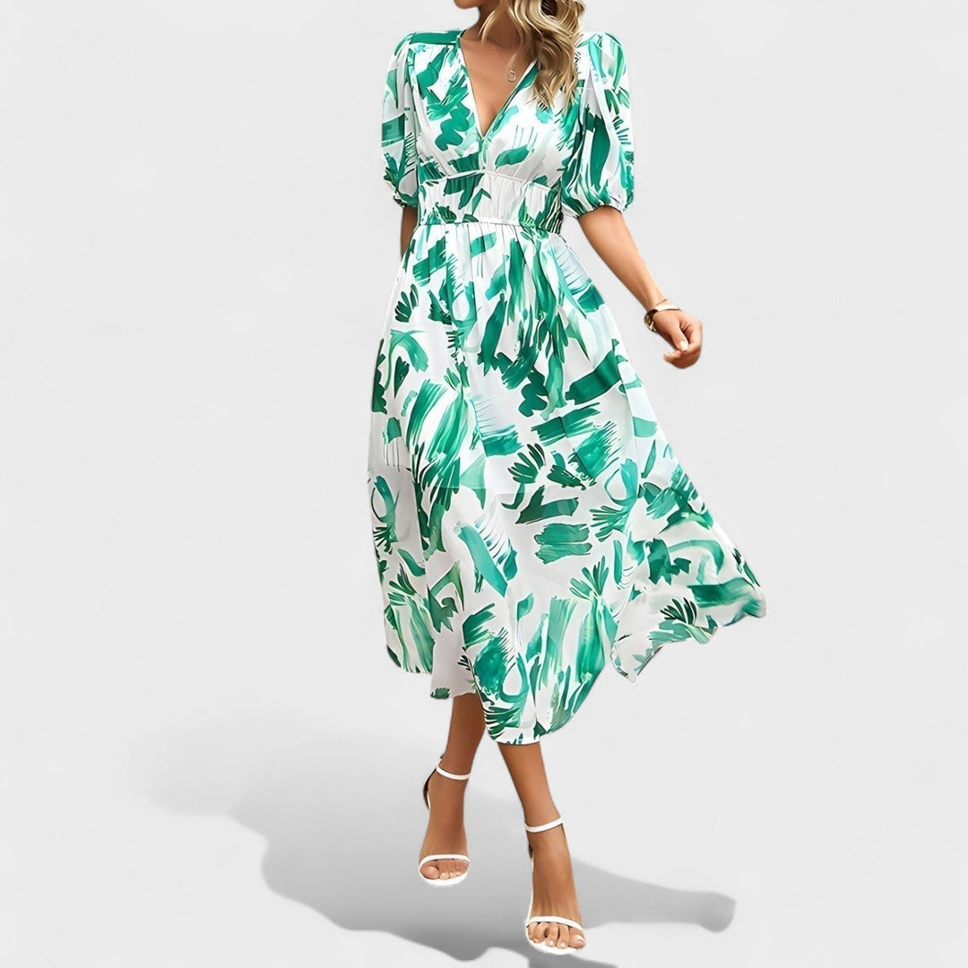 Olivia Sydney - Elegant Floral Midi Dress