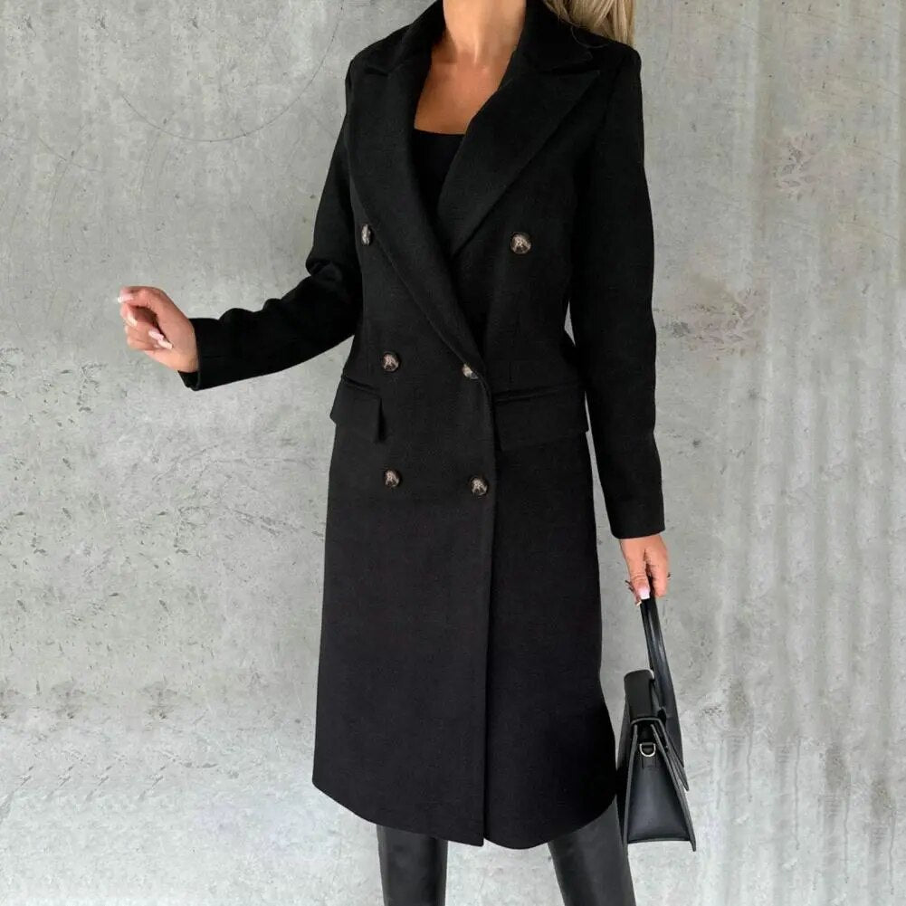 Olivia Sydney - Long Coat with Double Buttons