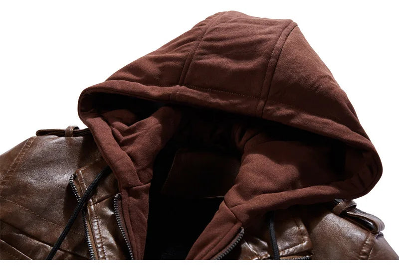 Olivia Sydney - Hooded Leather Jacket