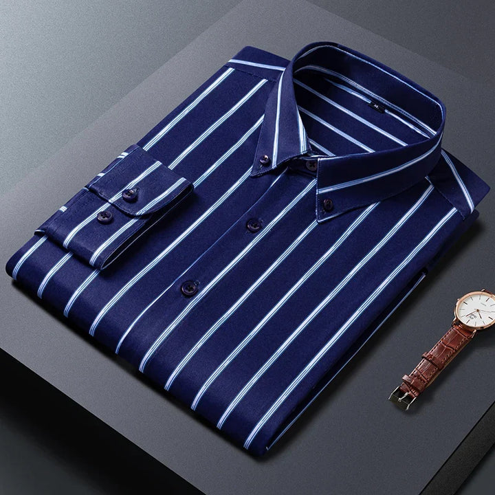 Olivia Sydney - Elegant Striped Men's Shirt