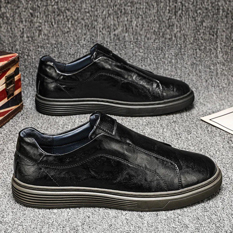 Olivia Sydney - Classic Leather Slip-On Shoes