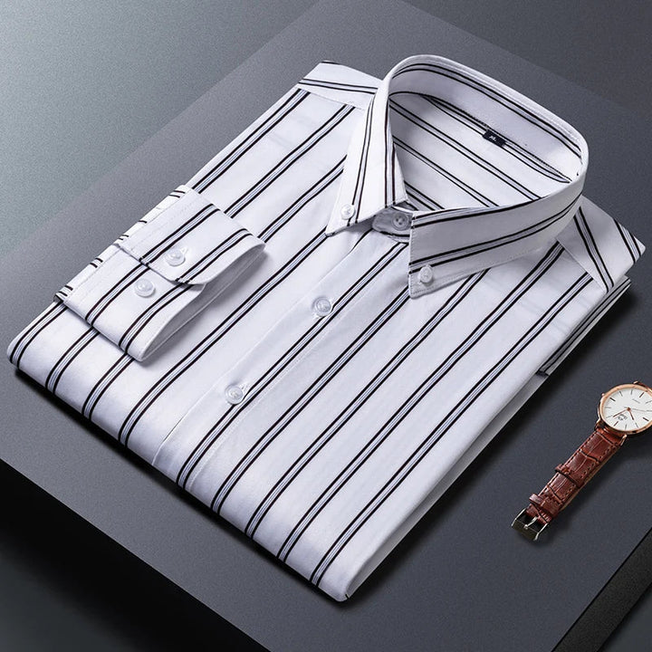 Olivia Sydney - Elegant Striped Men's Shirt