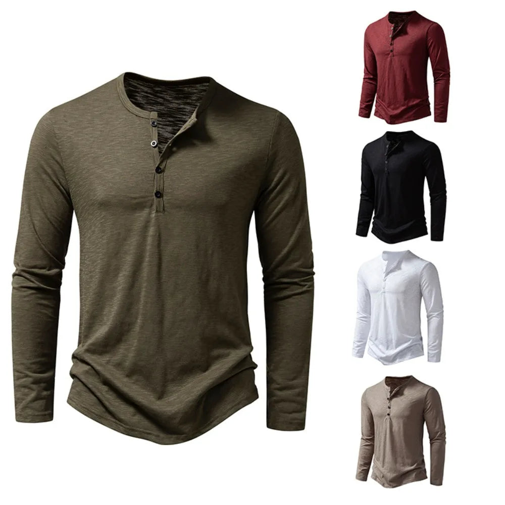 Olivia Sydney - Long Sleeve Cotton Polo Shirt