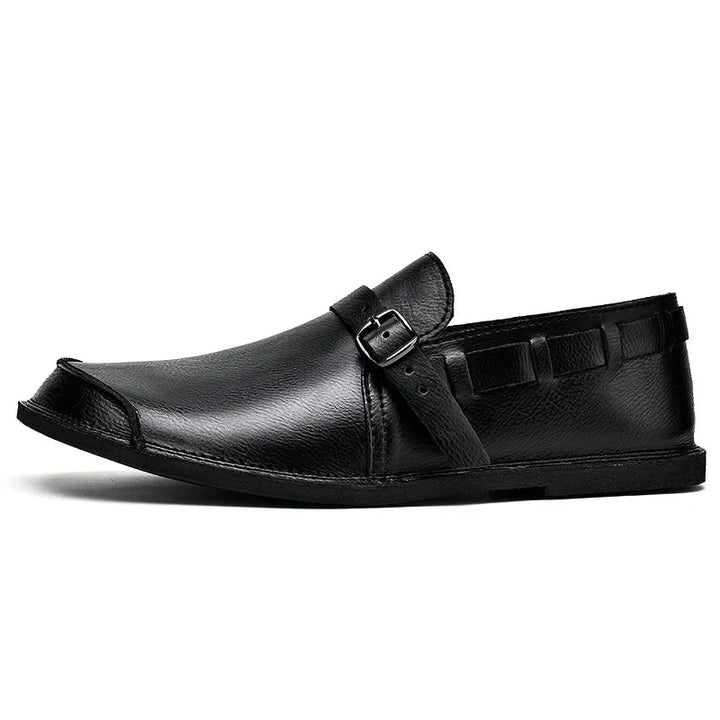 Olivia Sydney - Buckle Leather Loafers