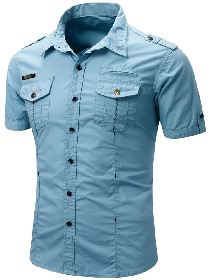 Olivia Sydney - Short Sleeve Cotton Cargo Shirt